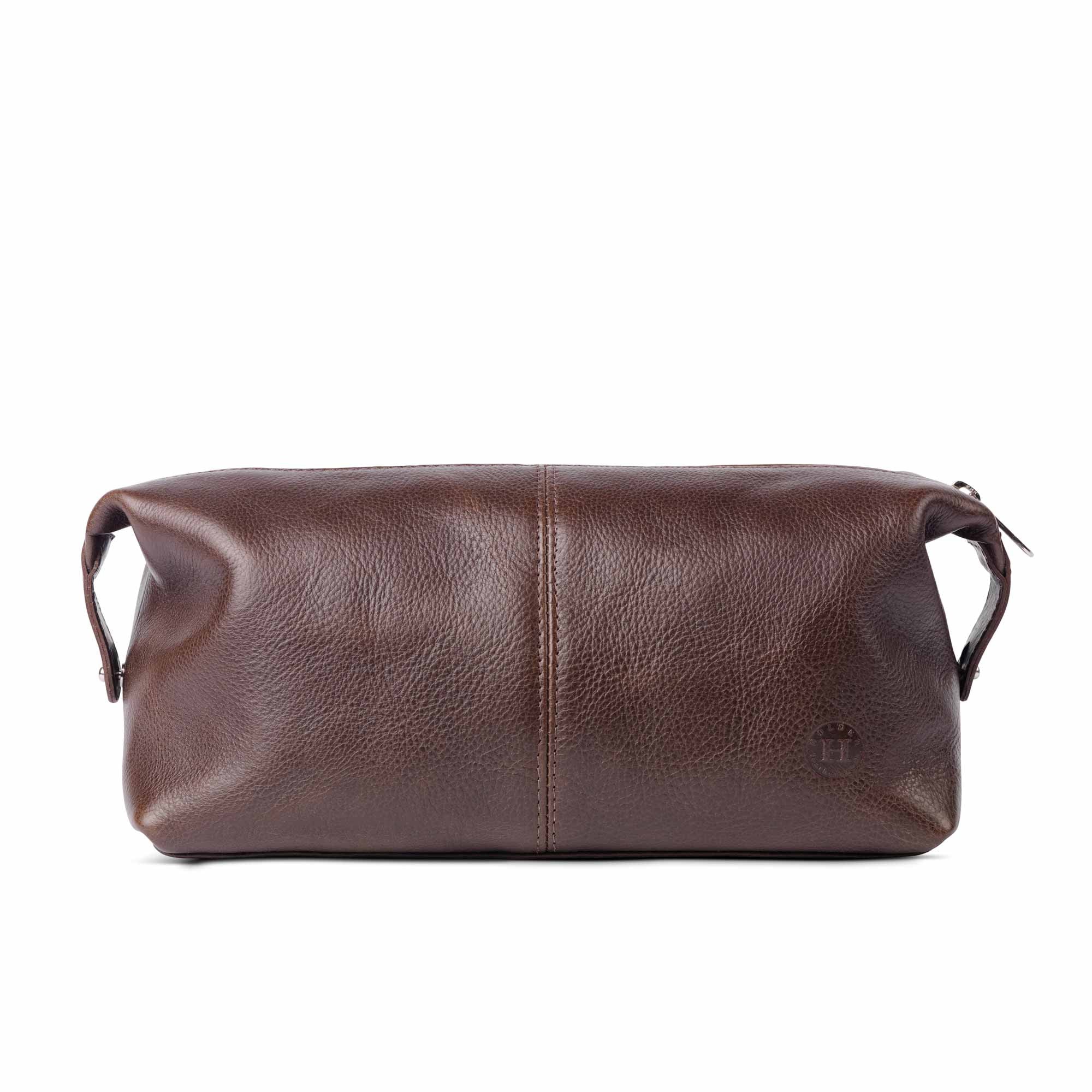 Holden Leather Washbag Brown - Holden Leathergoods, leather bags handmade in Ireland