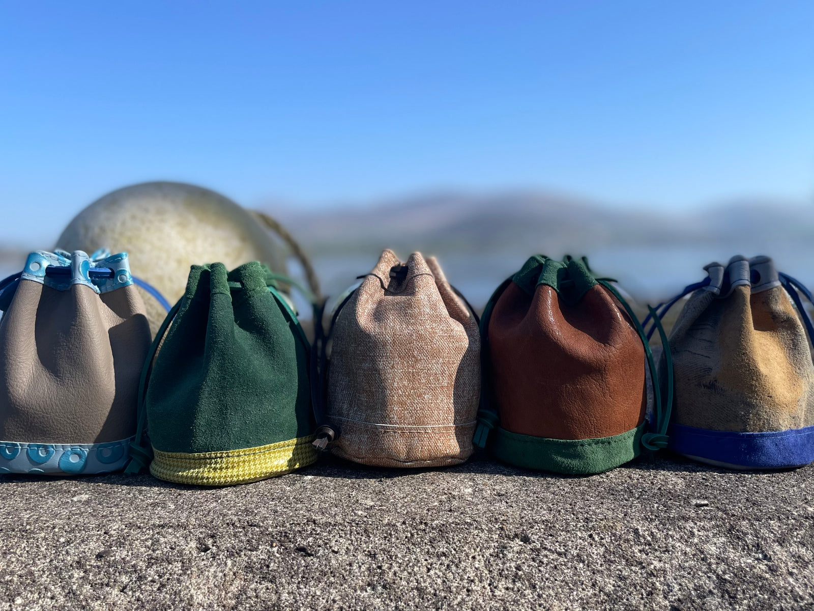 Limited edition Holden Drawstring Pouches - Morning Landscape mix