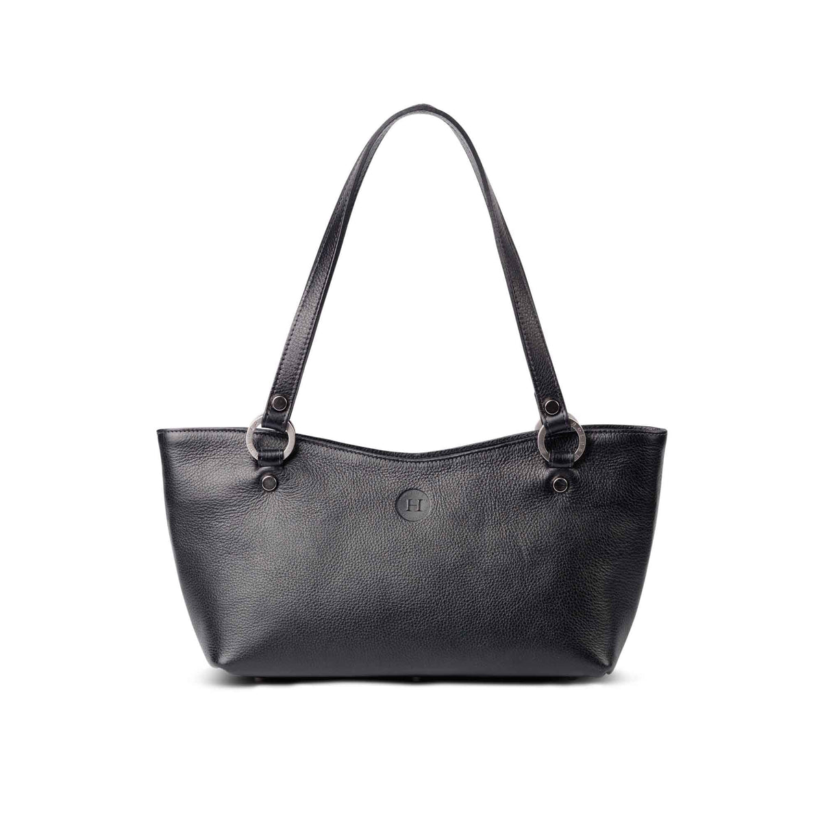 Caitlin Medium Leather Tote Black - Holden Leathergoods, leather bags handmade in Ireland - 1