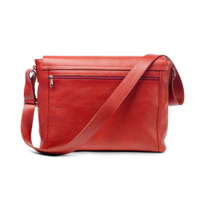 Holden Leather Laptop Messenger Bag Red - Holden Leathergoods, leather bags handmade in Ireland - 2
