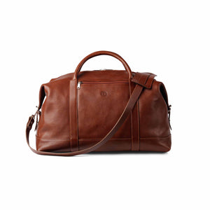 Holden Leather Duffle Travel Bag Chestnut - Holden Leathergoods, leather bags handmade in Ireland