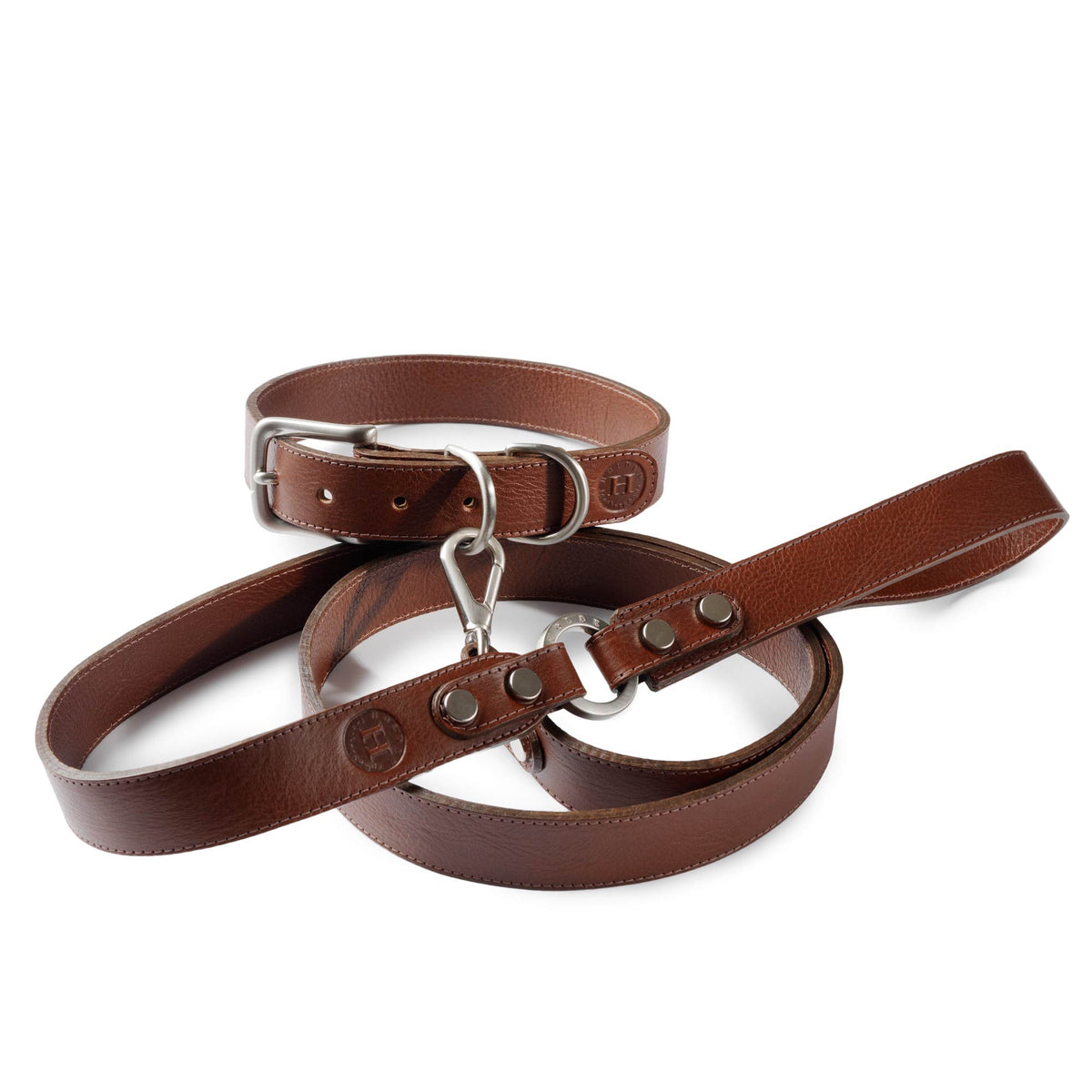 Holden Large Dog Collar & Lead - Chestnut