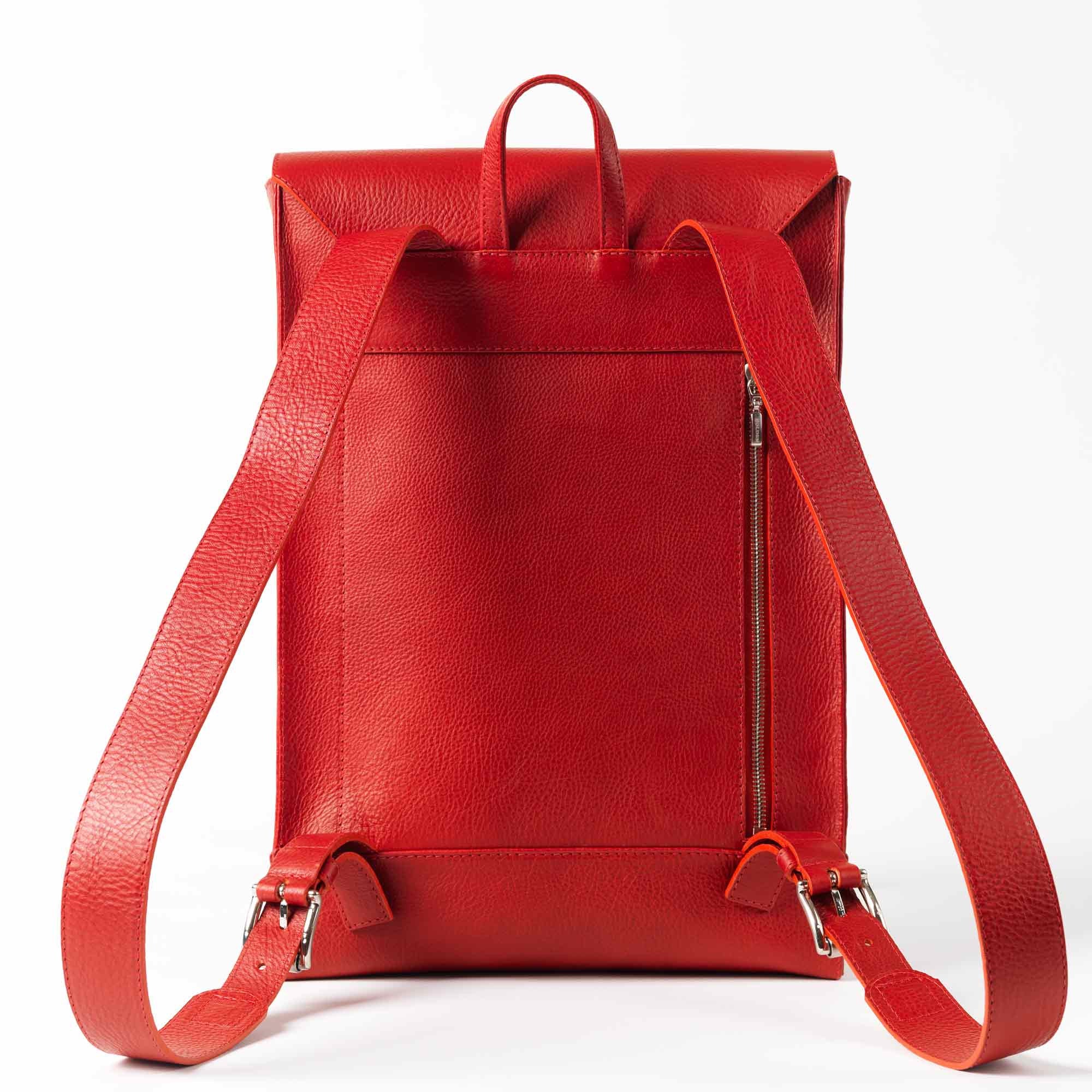 backpack leather red Holden Leather Laptop Backpack Red