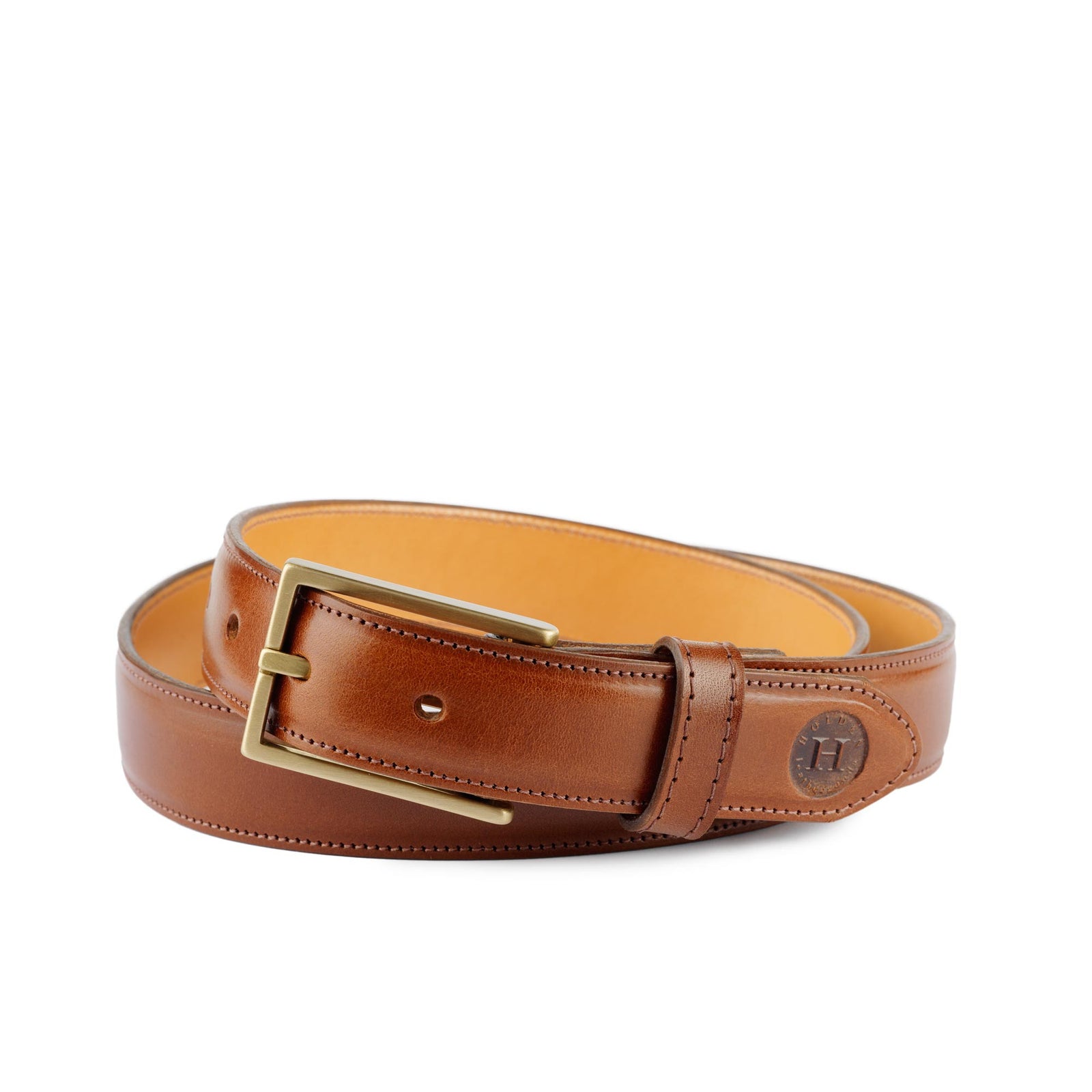 Holden Leather Dress Belt DB1 Chestnut - Holden Leathergoods, leather bags handmade in Ireland