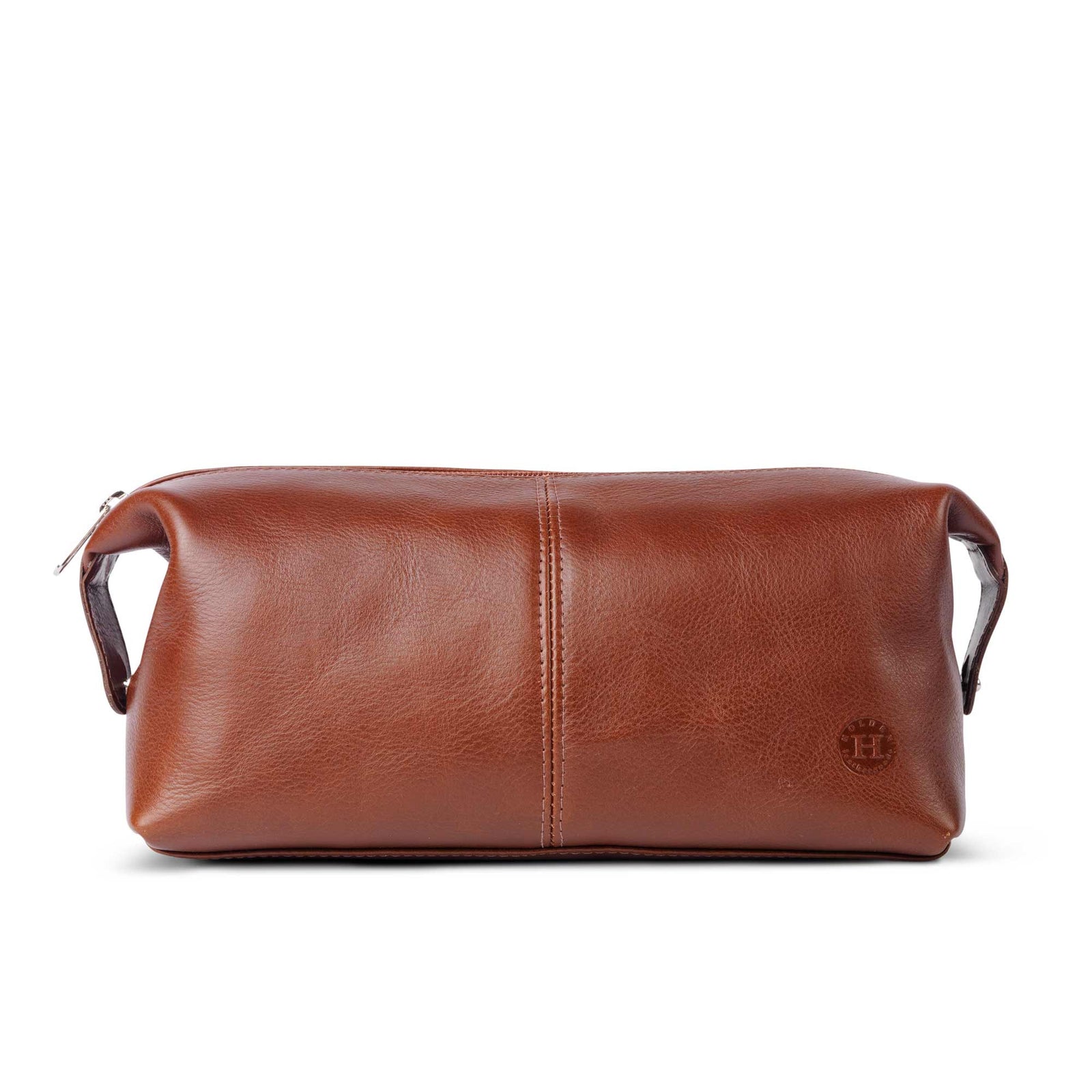 Holden Leather Washbag Chestnut - Holden Leathergoods, leather bags handmade in Ireland