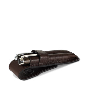 Holden 2-Pen Holder & Pen Set - Dark Brown