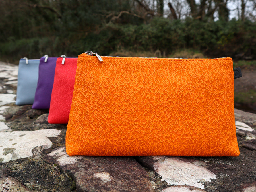 Limited edition leather cosmetic bags and purses. Made in Ireland