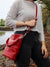 Red Crossbody Leather Bag for Women. Made in Ireland